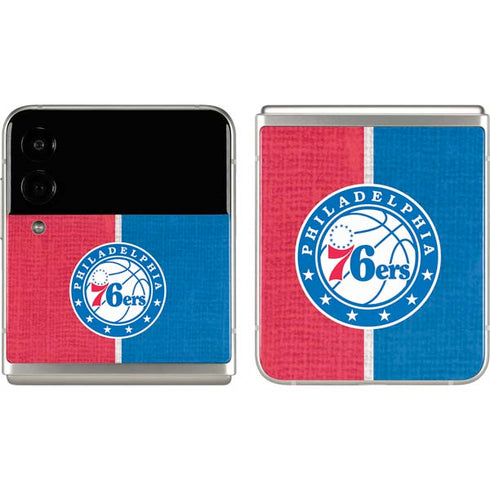 NBA Philadelphia 76ers Canvas Split Galaxy Z Flip3 5G Skin