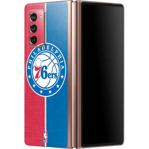 NBA Philadelphia 76ers Canvas Split Galaxy Z Fold2 5G Skin