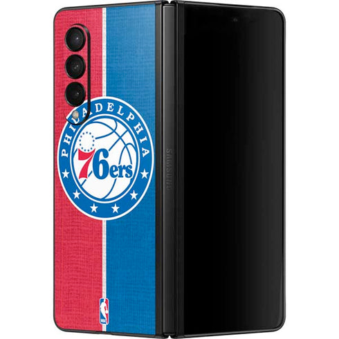 NBA Philadelphia 76ers Canvas Split Galaxy Z Fold3 5G Skin