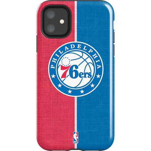 NBA Philadelphia 76ers Canvas Split iPhone 11 Impact Case