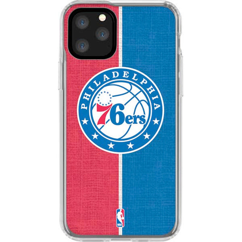 NBA Philadelphia 76ers Canvas Split iPhone 11 Pro Clear Case