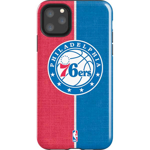 NBA Philadelphia 76ers Canvas Split iPhone 11 Pro Max Impact Case