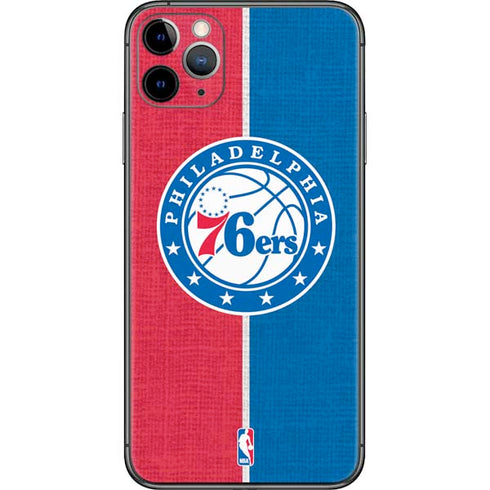 NBA Philadelphia 76ers Canvas Split iPhone 11 Pro Max Skin