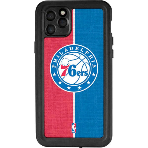 NBA Philadelphia 76ers Canvas Split iPhone 11 Pro Max Waterproof Case