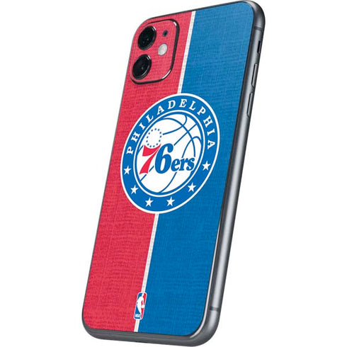 NBA Philadelphia 76ers Canvas Split iPhone 11 Skin