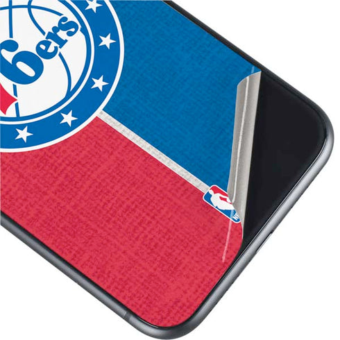 NBA Philadelphia 76ers Canvas Split iPhone 11 Skin
