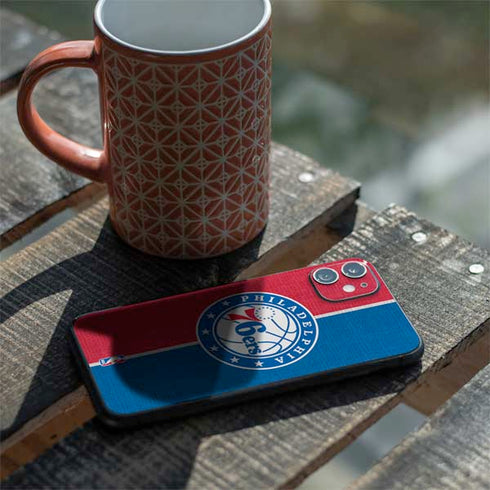 NBA Philadelphia 76ers Canvas Split iPhone 11 Skin