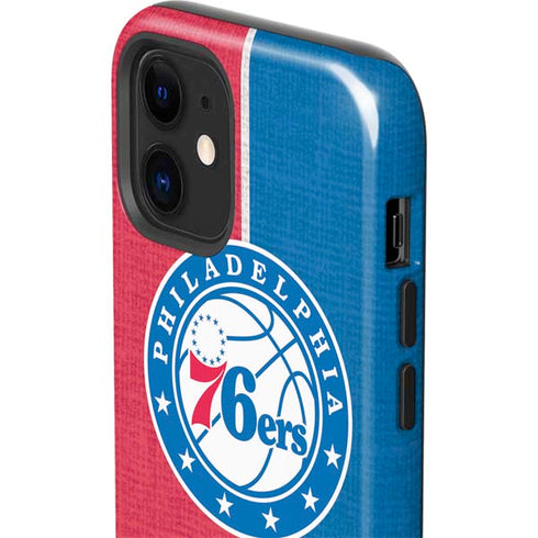 NBA Philadelphia 76ers Canvas Split iPhone 12 Impact Case
