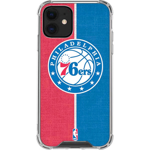NBA Philadelphia 76ers Canvas Split iPhone 12 Mini Clear Case