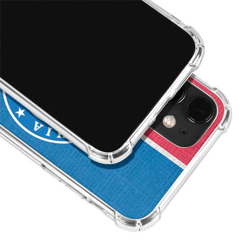 NBA Philadelphia 76ers Canvas Split iPhone 12 Mini Clear Case