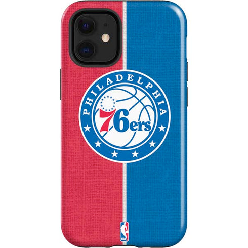 NBA Philadelphia 76ers Canvas Split iPhone 12 Mini Impact Case