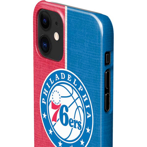 NBA Philadelphia 76ers Canvas Split iPhone 12 Mini Lite Case