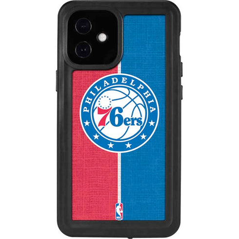 NBA Philadelphia 76ers Canvas Split iPhone 12 Mini Waterproof Case