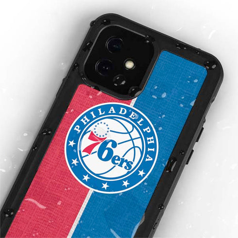 NBA Philadelphia 76ers Canvas Split iPhone 12 Mini Waterproof Case