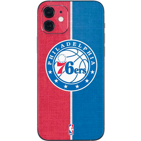 NBA Philadelphia 76ers Canvas Split iPhone 12 Skin
