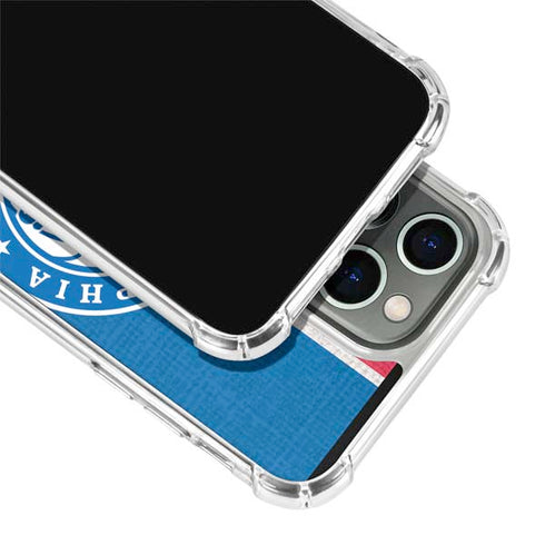 NBA Philadelphia 76ers Canvas Split iPhone 13 Pro Clear Case