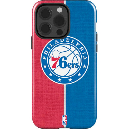 NBA Philadelphia 76ers Canvas Split iPhone 13 Pro Impact Case