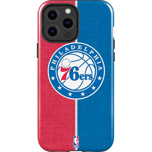 NBA Philadelphia 76ers Canvas Split iPhone 13 Pro Max Impact Case