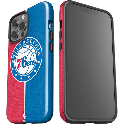 NBA Philadelphia 76ers Canvas Split iPhone 13 Pro Max Impact Case