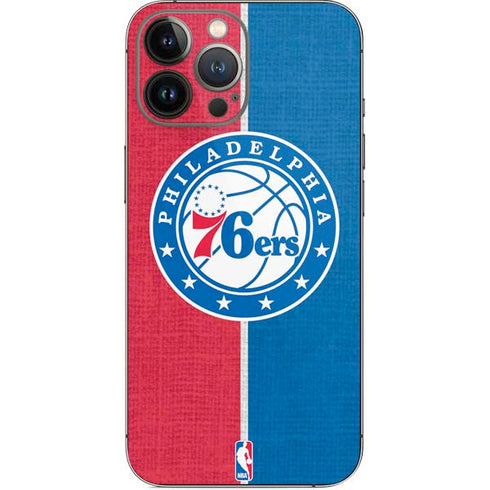 NBA Philadelphia 76ers Canvas Split iPhone 13 Pro Max Skin