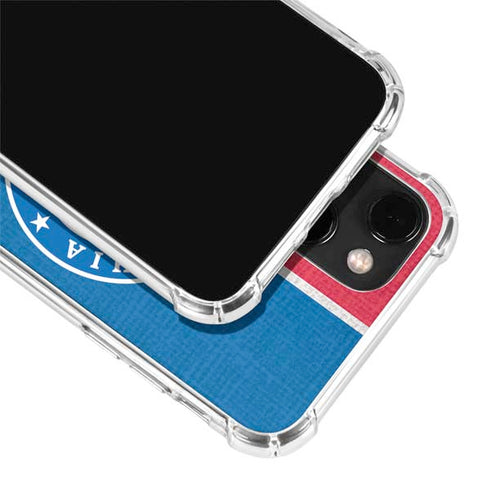NBA Philadelphia 76ers Canvas Split iPhone 14 Clear Case