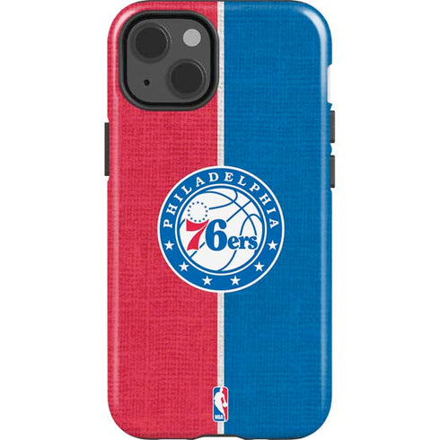 NBA Philadelphia 76ers Canvas Split iPhone 15 Impact Case