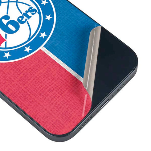 NBA Philadelphia 76ers Canvas Split iPhone 15 Plus Skin