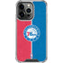 NBA Philadelphia 76ers Canvas Split iPhone 15 Pro Clear Case