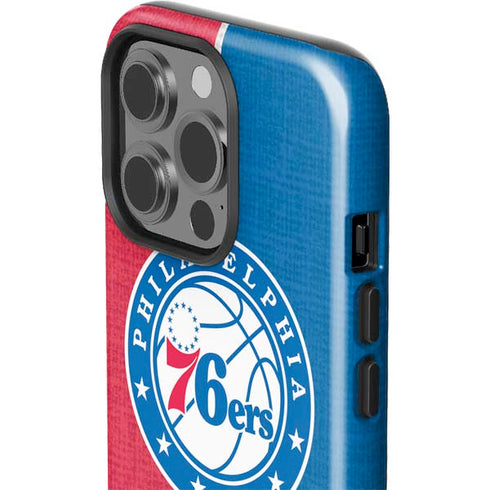 NBA Philadelphia 76ers Canvas Split iPhone 14 Pro Impact Case