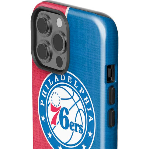 NBA Philadelphia 76ers Canvas Split iPhone 15 Pro Max Impact Case