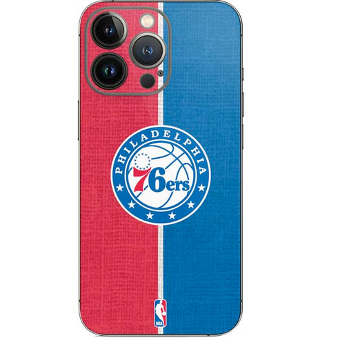 NBA Philadelphia 76ers Canvas Split iPhone 15 Pro Skin