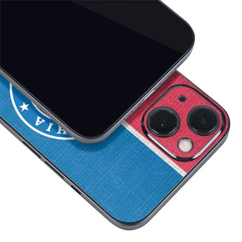 NBA Philadelphia 76ers Canvas Split iPhone 14 Skin