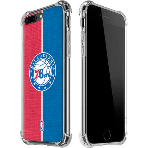 NBA Philadelphia 76ers Canvas Split iPhone 7/8 Plus Clear Case