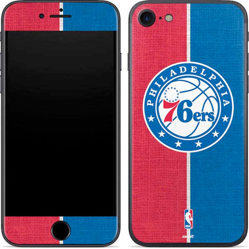 NBA Philadelphia 76ers Canvas Split iPhone 7 Skin