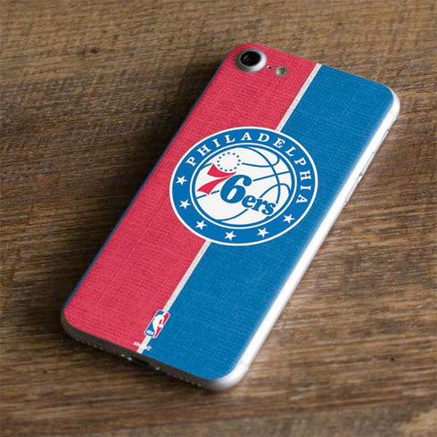NBA Philadelphia 76ers Canvas Split iPhone 7 Skin