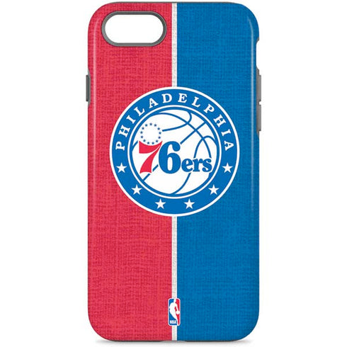 NBA Philadelphia 76ers Canvas Split iPhone 8 Pro Case