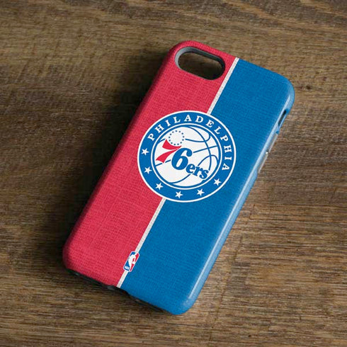 NBA Philadelphia 76ers Canvas Split iPhone 8 Pro Case