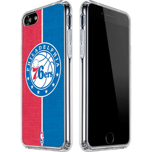 NBA Philadelphia 76ers Canvas Split iPhone SE (2nd & 3rd Gen) Clear Case