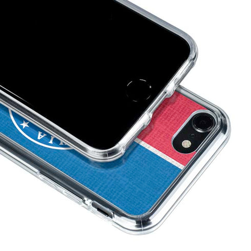 NBA Philadelphia 76ers Canvas Split iPhone SE (2nd & 3rd Gen) Clear Case