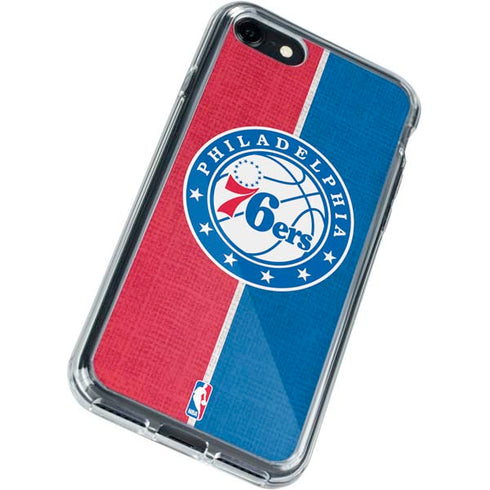 NBA Philadelphia 76ers Canvas Split iPhone SE (2nd & 3rd Gen) Clear Case