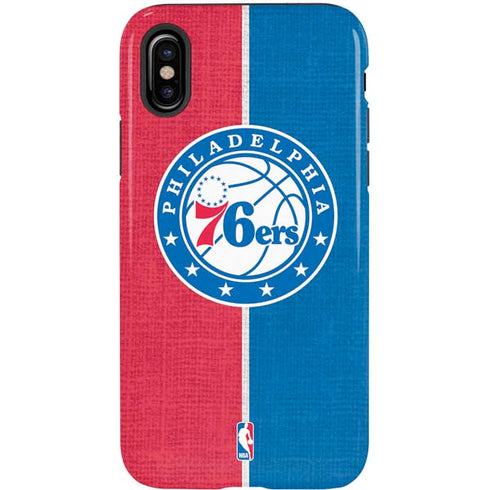 NBA Philadelphia 76ers Canvas Split iPhone X Pro Case