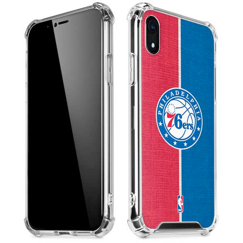 NBA Philadelphia 76ers Canvas Split iPhone XR Clear Case