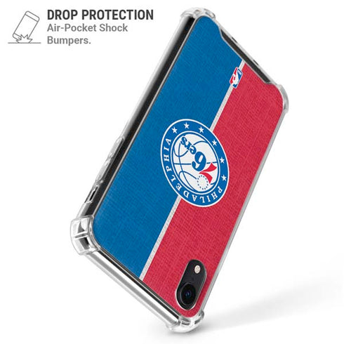 NBA Philadelphia 76ers Canvas Split iPhone XR Clear Case