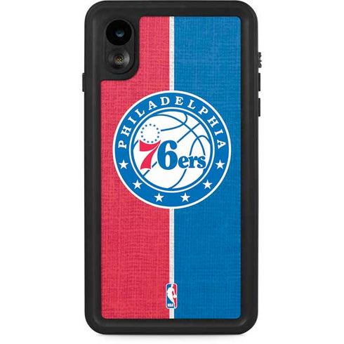NBA Philadelphia 76ers Canvas Split iPhone XR Waterproof Case