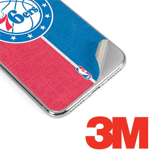NBA Philadelphia 76ers Canvas Split iPhone XS Skin