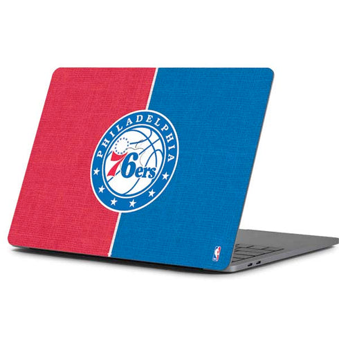 NBA Philadelphia 76ers Canvas Split Apple MacBook Pro 13-inch Skin
