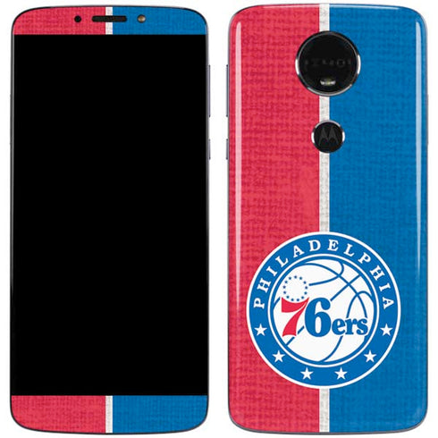 NBA Philadelphia 76ers Canvas Split Moto E5 Plus Skin