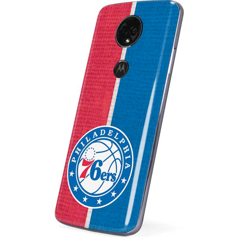 NBA Philadelphia 76ers Canvas Split Moto E5 Plus Skin