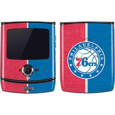 NBA Philadelphia 76ers Canvas Split Motorola RAZR Skin