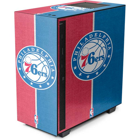 NBA Philadelphia 76ers Canvas Split NZXT H510 Compact ATX Mid-Tower Case Skin